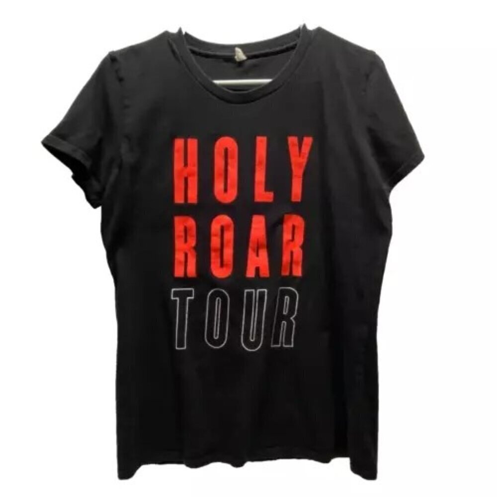 Holy Roar Tour Tee Adult Large Goex Black‎ Double Sided Graphic Logo T-Shirt GUC